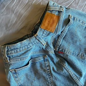 Levi's 501 S Skinny Distressed Button Fly Jeans